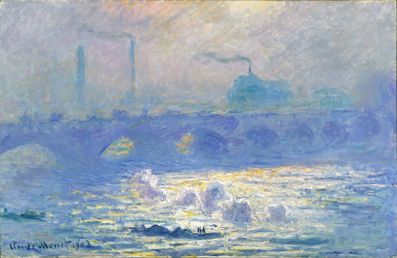 Ponte Waterloo, efeito sol - Claude Monet