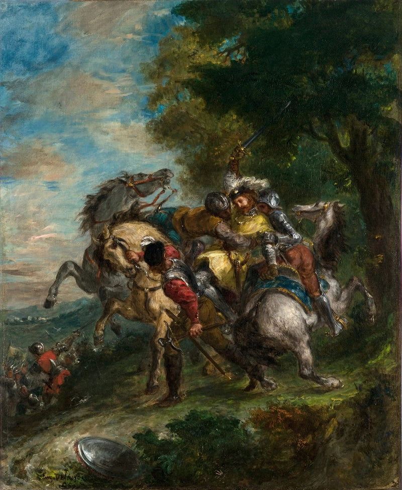 Weislingen capturado pelos homens de Götz - Eugène Delacroix