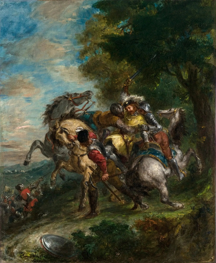 Weislingen capturado pelos homens de Götz - Eugène Delacroix