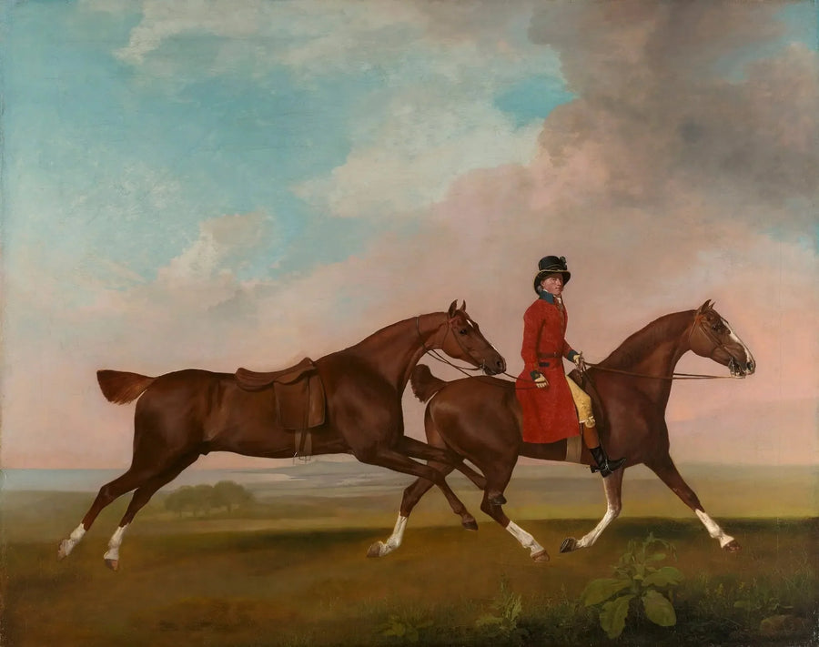 William Anderson com dois cavalos de sela - George Stubbs
