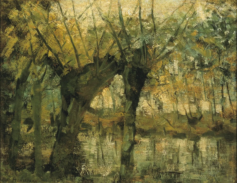 Willow Grove: Impressão de luz e sombra - Piet Mondrian