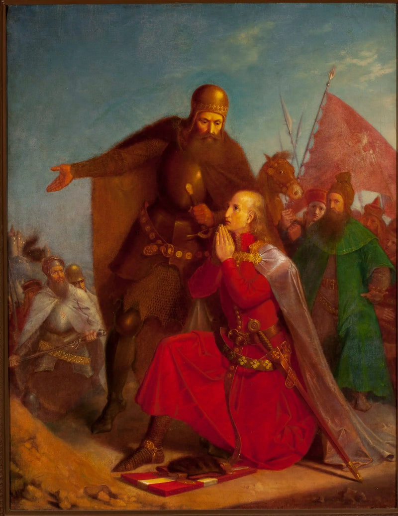 Władysław Jagiełło e Vytautas rezando antes da Batalha de Grunwald - Jan Matejko