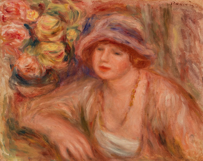Mulher Apoiada (Femme accoudée) - Pierre-Auguste Renoir