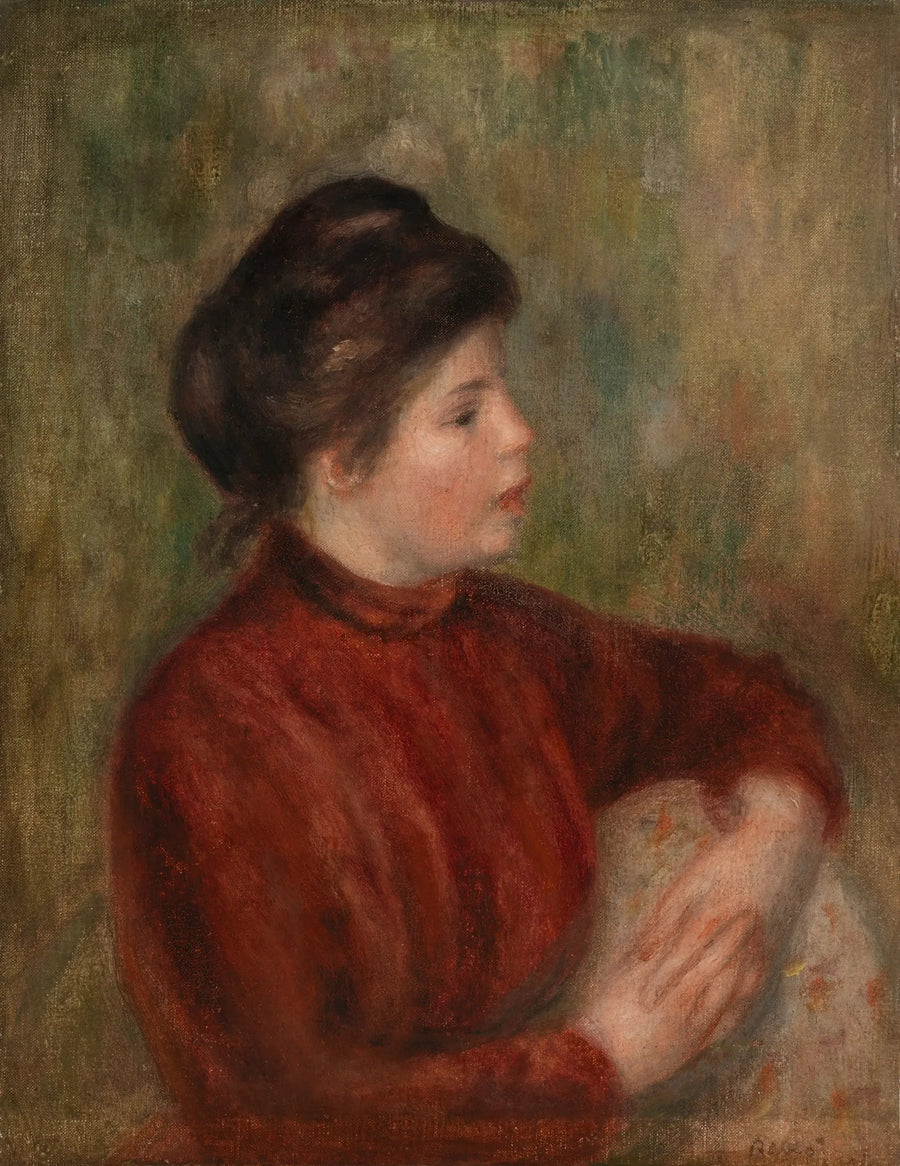 Mulher Encostada em uma Cadeira (Femme appuyée sur une chaise) - Pierre-Auguste Renoir