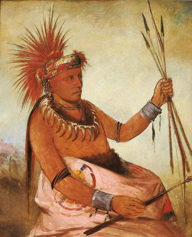 Wos-cóm-mun, o homem ocupado, um corajoso - George Catlin