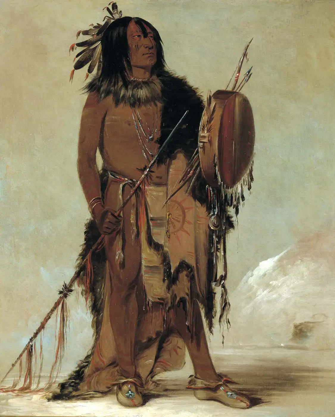 Wún-nes-tou Buffle blanc un vieux guérisseur - George Catlin - Alpha Reproduction