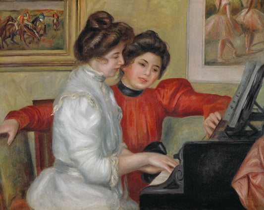 Yvonne et Christine Lerolle au piano - Pierre-Auguste Renoir - Reproductions de tableaux et peintures haut de gamme