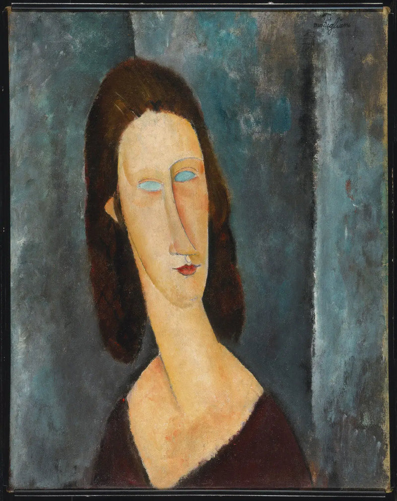 Olhos azuis (Retrato de Madame Jeanne Hébuterne) - Amedeo Modigliani