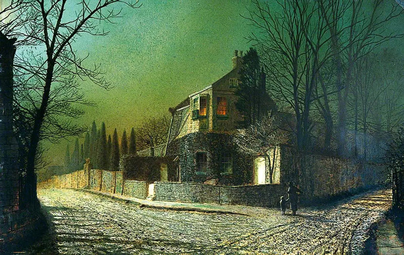Yew Court, Scalby, perto de Scarborough - John Atkinson Grimshaw