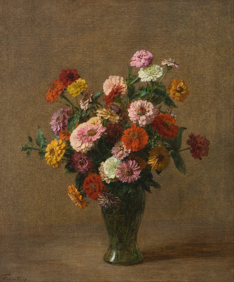 Zínnias - Henri Fantin-Latour
