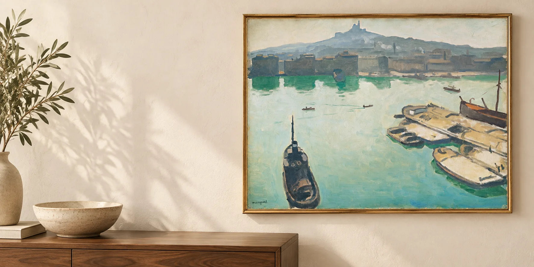 Beiras marítimas, portos e falésias pós-impressionistas